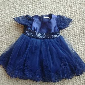 Baby navy blue fancy dress